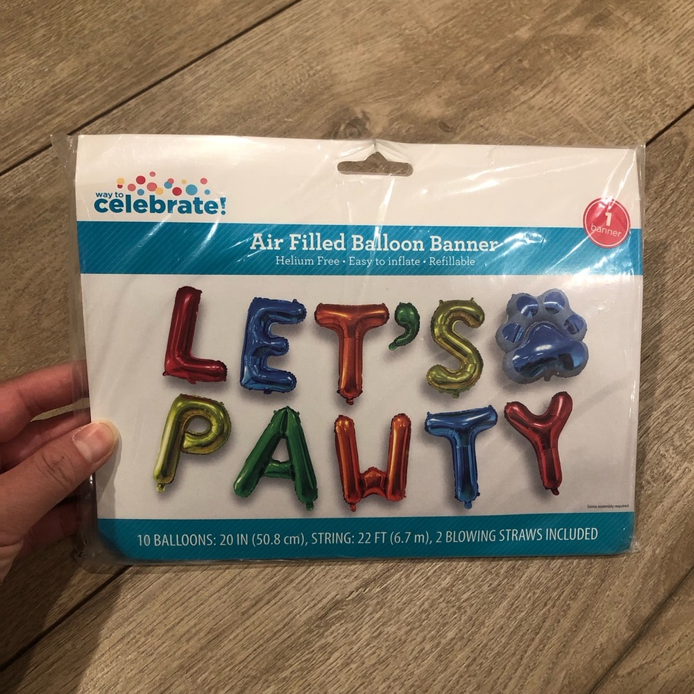 Let’s Pawty Balloon Banner